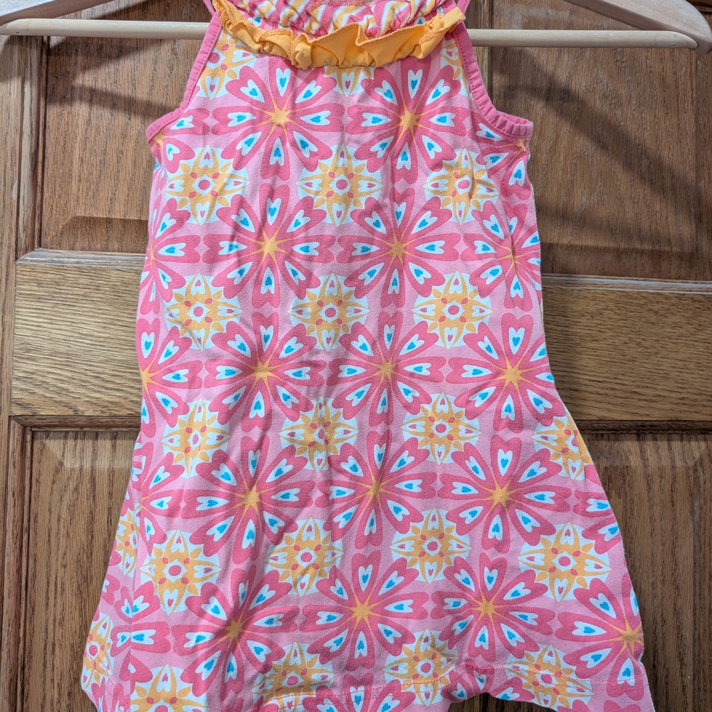 Colorful Floral Sleeveless Dress